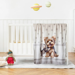 Меко бебешко одеяло с шерпа Dog and Kitten